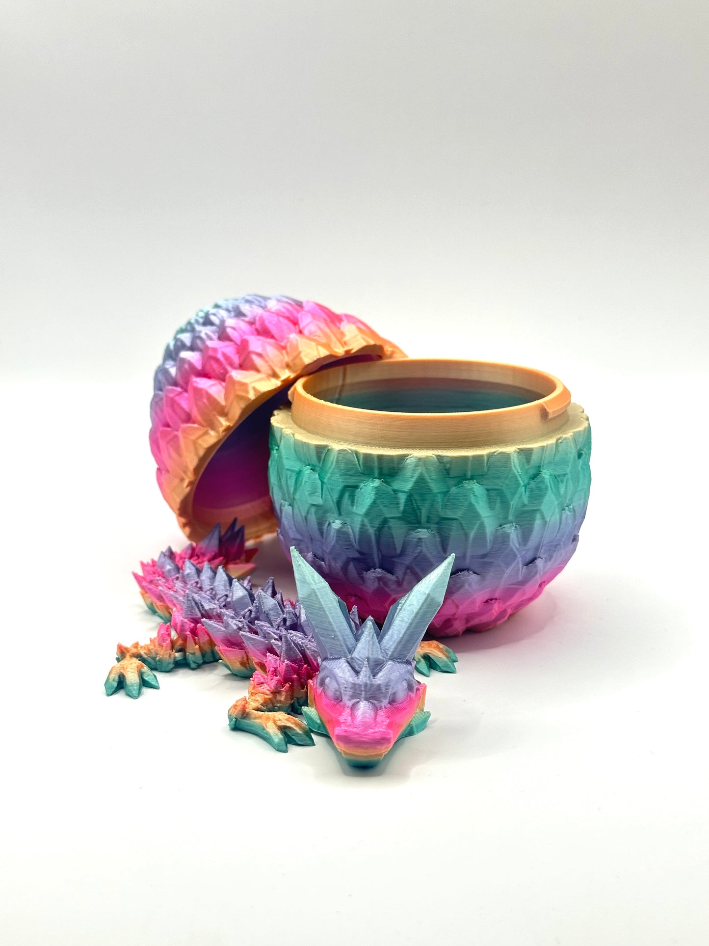 Dragonscale Egg with Baby Crystal Dragon
