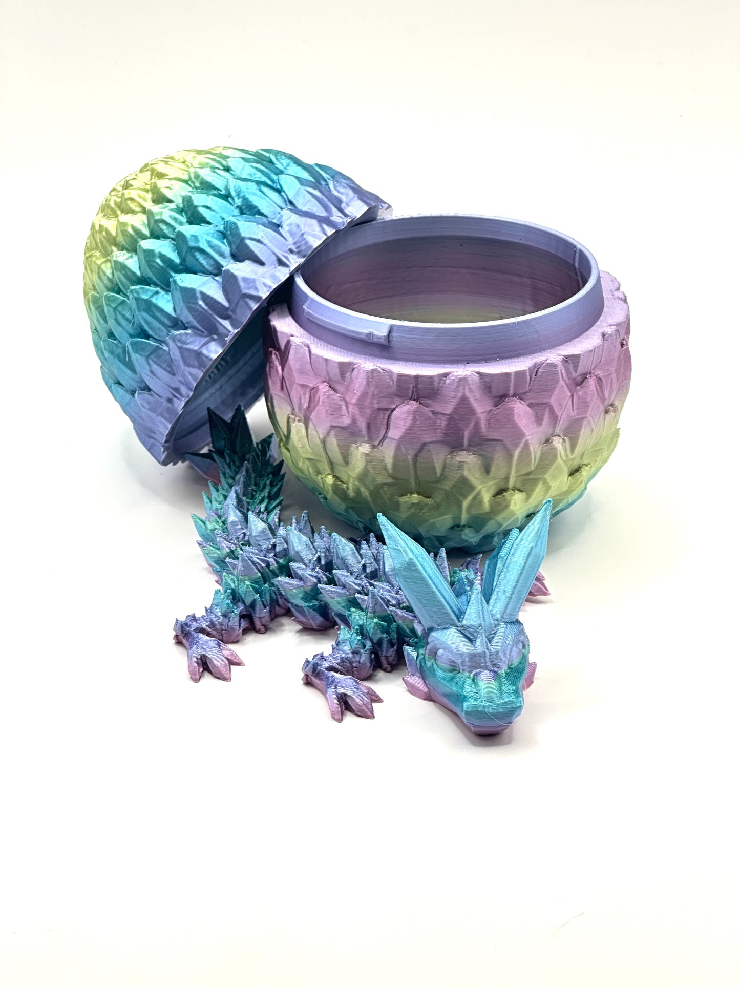 Dragonscale Egg with Baby Crystal Dragon