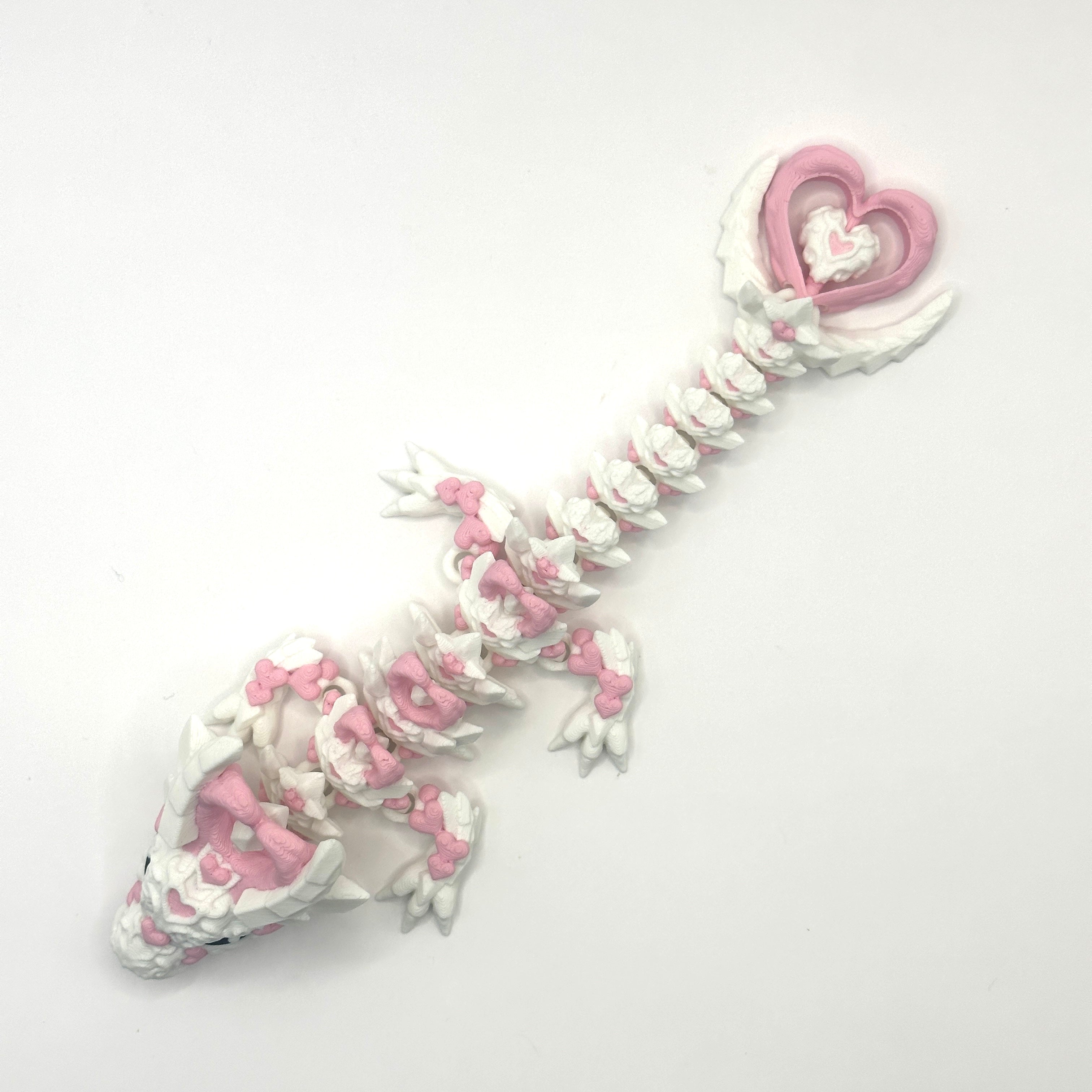 Baby Dark Heart Dragon - Articulating Horned Dragon | Printed Decor