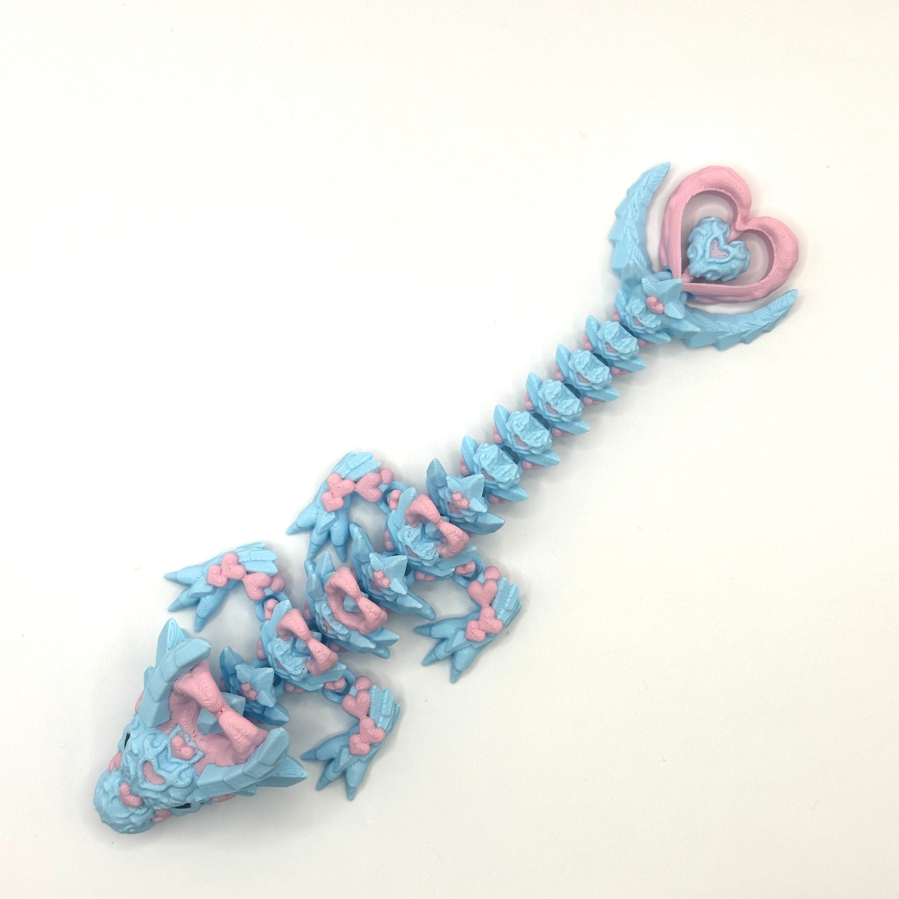 Baby Dark Heart Dragon - Articulating Horned Dragon | Printed Decor
