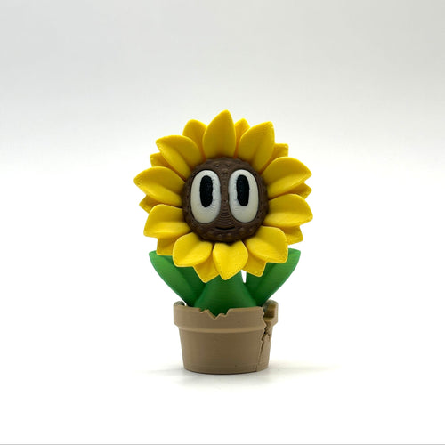 Sunflower — a small 3D-printed flower desk buddy, made in New Zealand