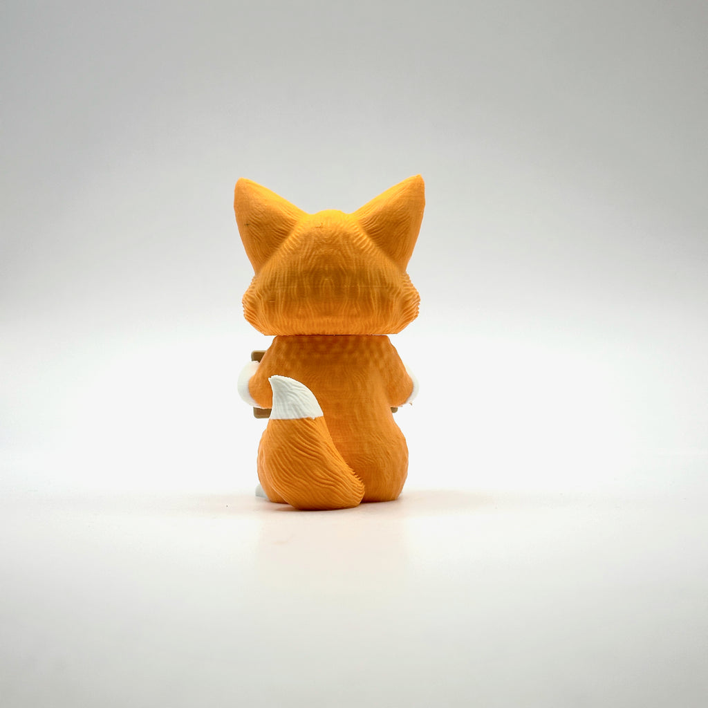 For Fox Sake Fox 3D printed desk buddy, back view