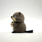 I Don't Give a Dam Beaver 3D printed desk buddy, side view