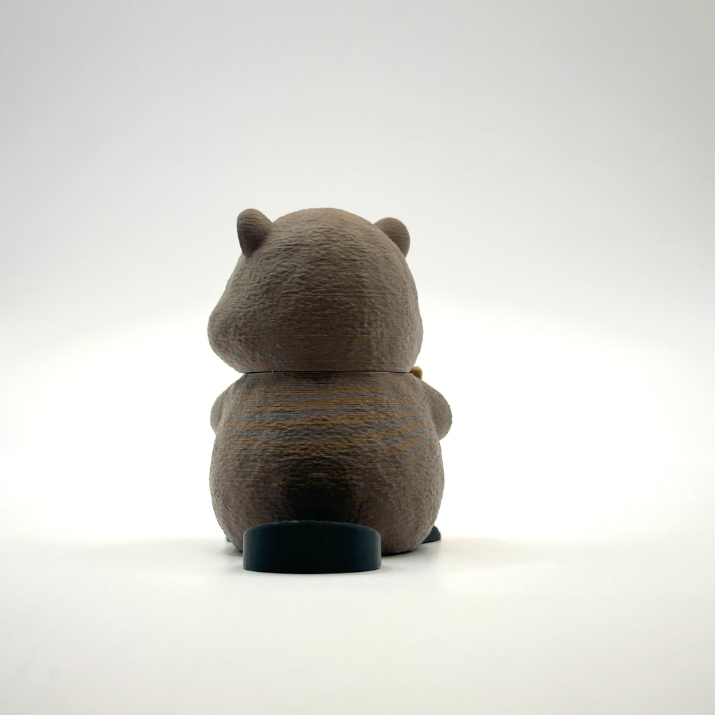 I Don't Give a Dam Beaver 3D printed desk buddy, back view