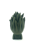 Green 3D Printed Snake Plant on a white background