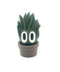 Silas the Snake Plant desk buddy in its pot, a 3D-printed plant figure