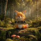 For Fox Sake Fox desk buddy in a woodland clearing — lifestyle scene