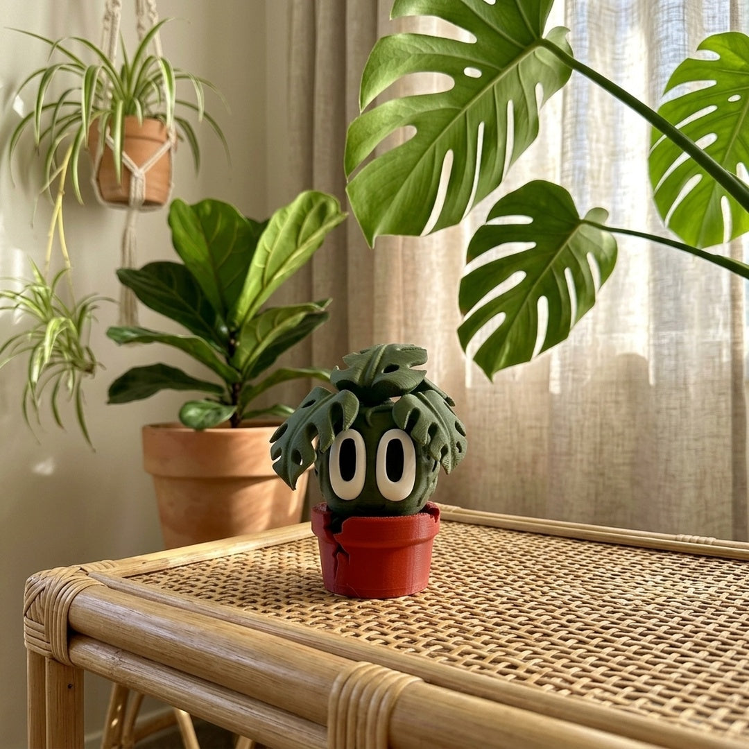 Monstera - Desk Buddy desk buddy in a cosy NZ home setting