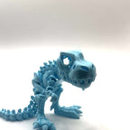 Skeleton T-Rex articulation in motion — joints posing and moving