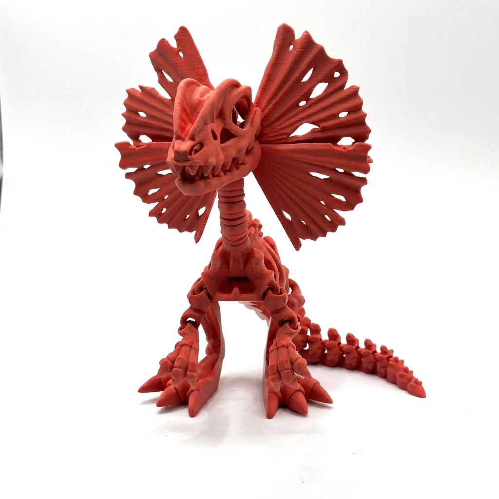 Skeleton Dilophosaurus - Scarlet Red