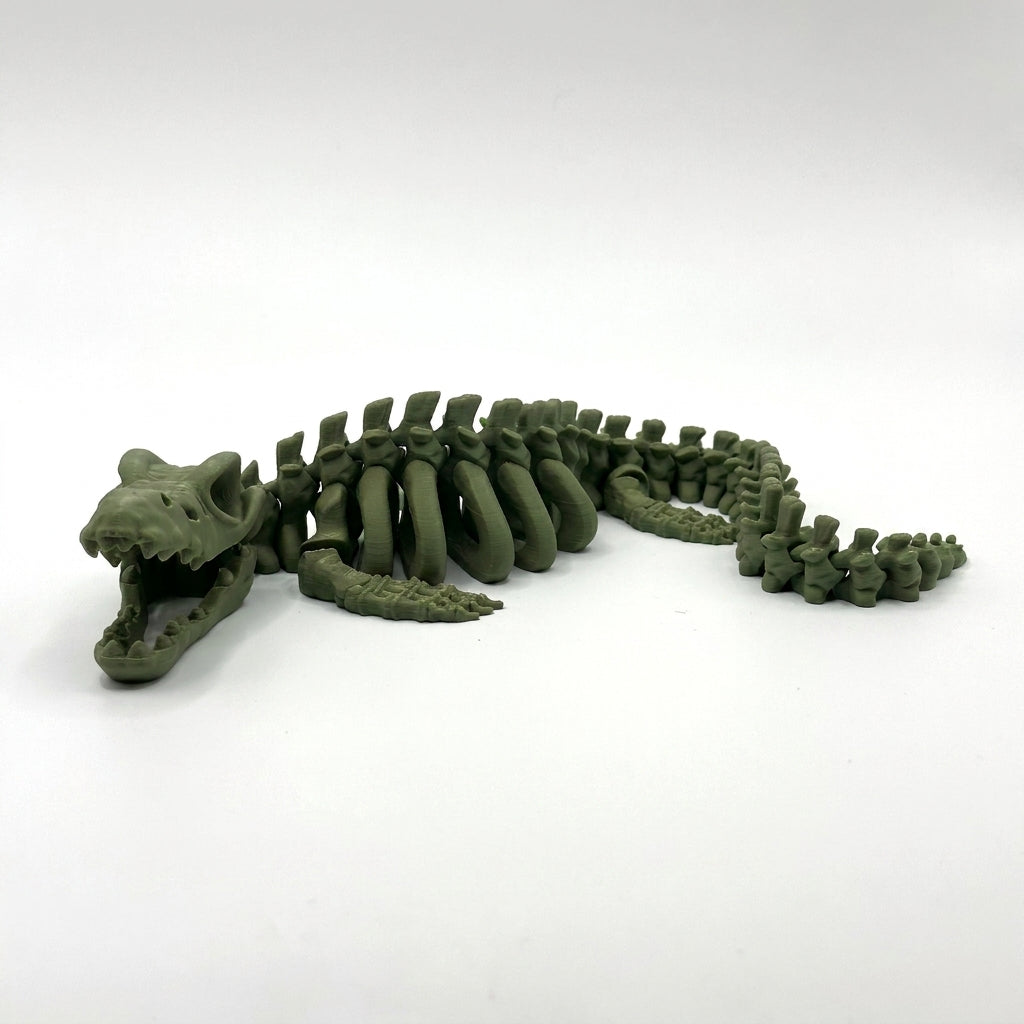 Skeleton Mosasaurus - Dark green