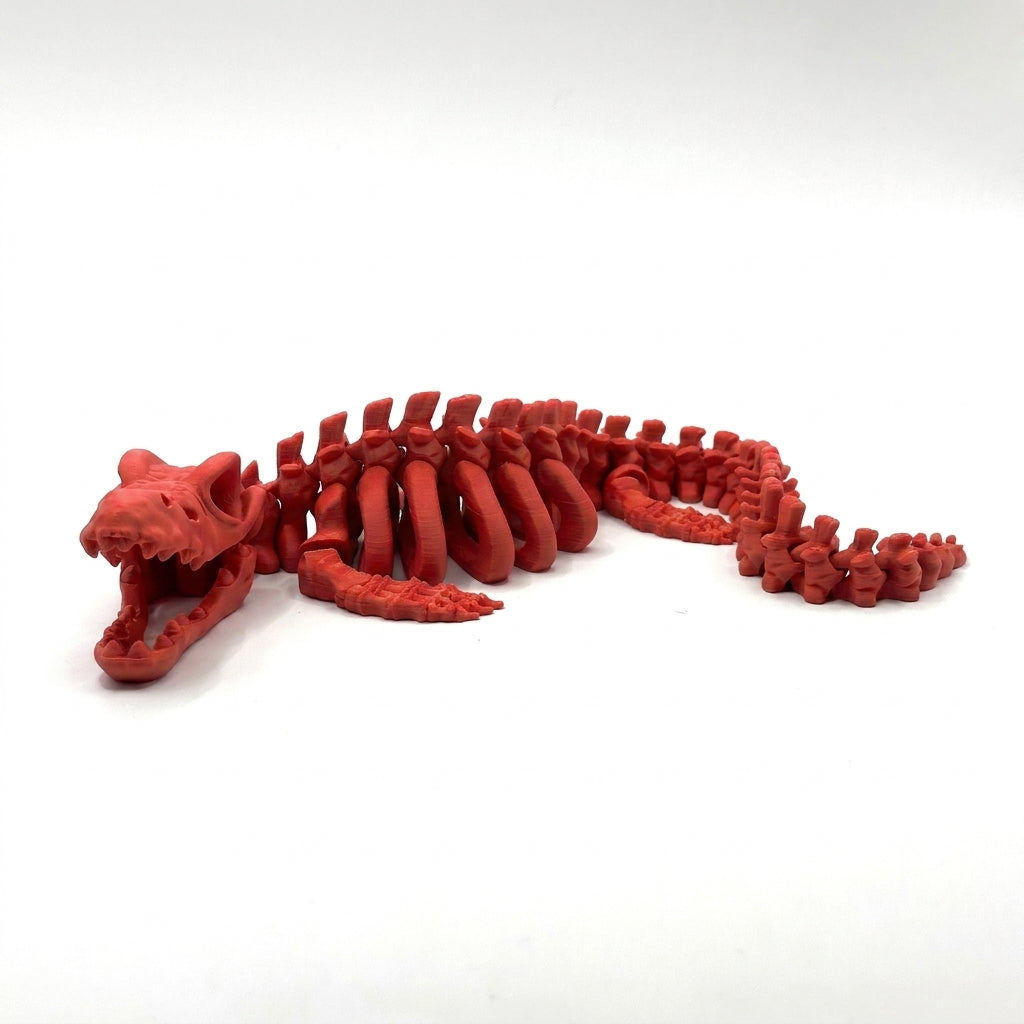 Skeleton Mosasaurus - Scarlet Red