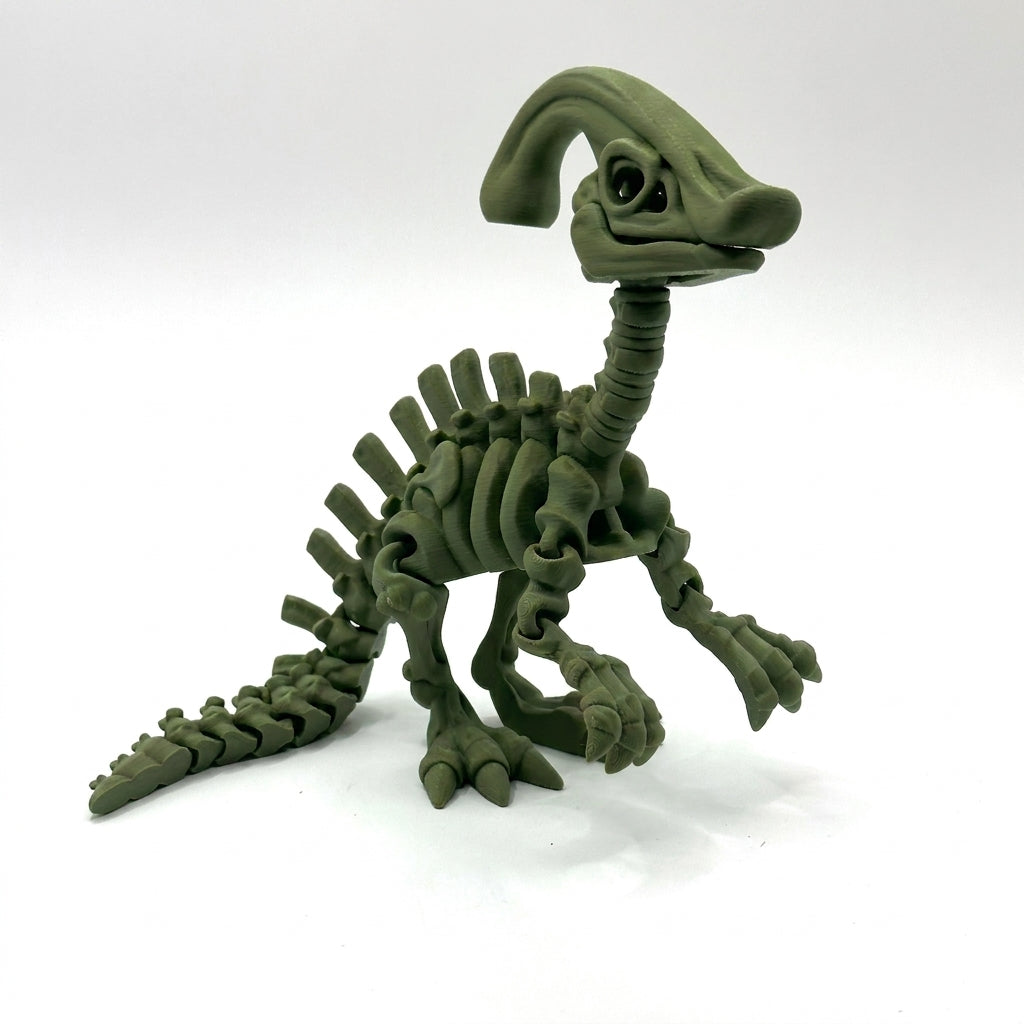 Skeleton Parasaurolophus - Dark green