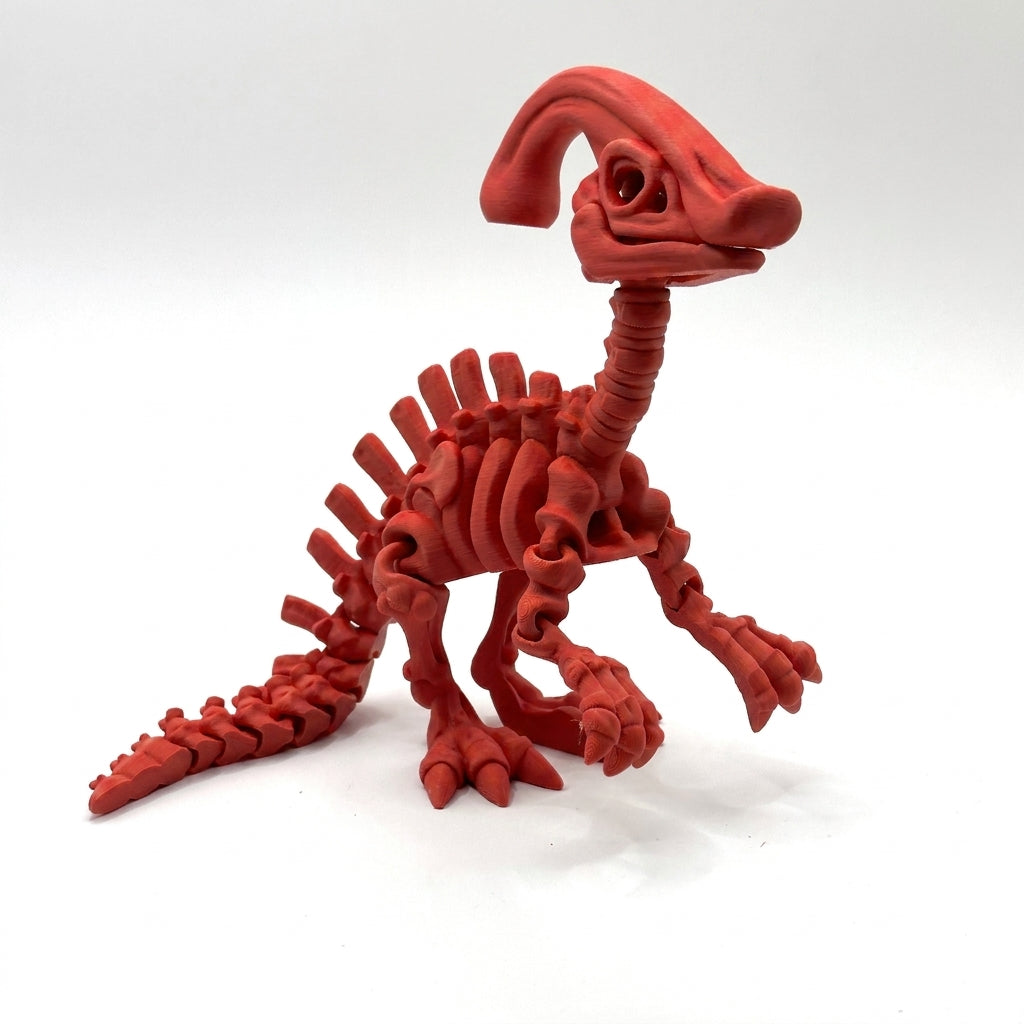 Skeleton Parasaurolophus - Scarlet Red